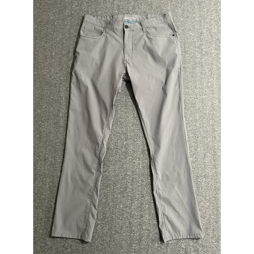 KENNETH COLE NY gray cotton flat front PANTS Size 36/32